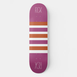 Stripes Pattern custom monogram skateboards