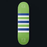 Stripes Pattern custom monogram skateboards<br><div class="desc">Change the text field to what you want. You can also change the font and its size and colour by using the "Customize it" function,  as well as add more text fields if you wish. See my store for more items with,  and colour choices of,  this design.</div>