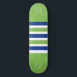 Stripes Pattern custom monogram skateboards<br><div class="desc">Change the text field to what you want. You can also change the font and its size and colour by using the "Customize it" function,  as well as add more text fields if you wish. See my store for more items with,  and colour choices of,  this design.</div>