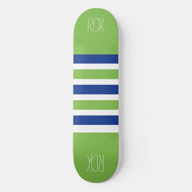 Stripes Pattern custom monogram skateboards (Front)