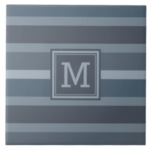Stripes Pattern custom monogram tiles