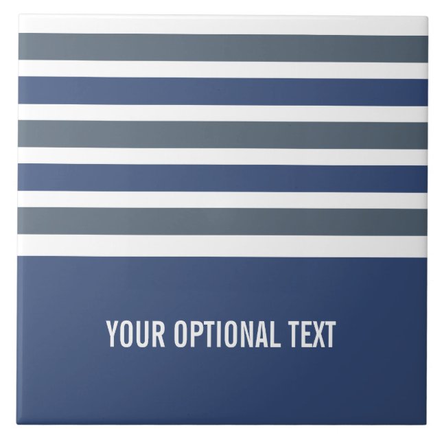 Stripes Pattern custom monogram tiles (Front)