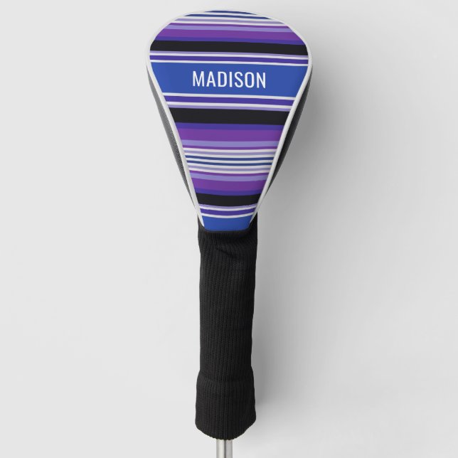 Stripes Pattern custom name driver cover (Front)