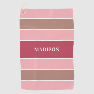 Stripes Pattern custom name golf towel