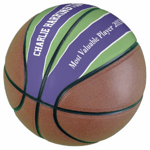 Stripes Pattern custom name & text basketball