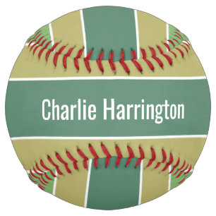 Stripes Pattern custom name & text softball