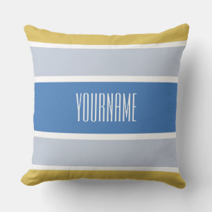 Stripes Pattern custom name throw pillows