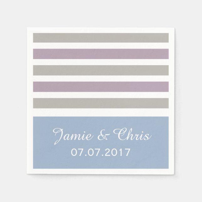 Stripes Pattern custom paper napkins (Front)