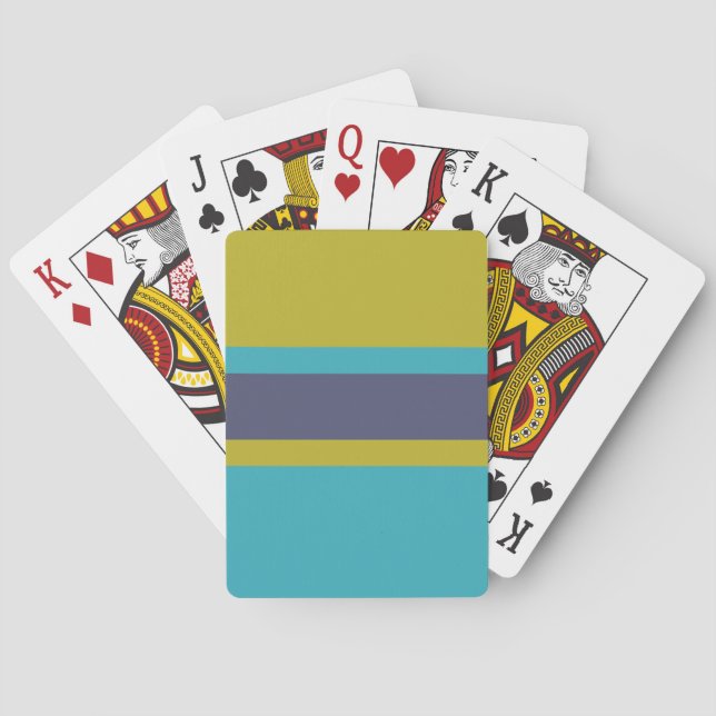 Stripes Pattern custom playing cards (Back)