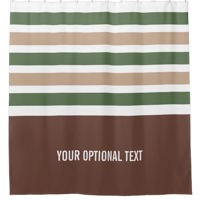 Stripes Pattern custom shower curtain (Front)