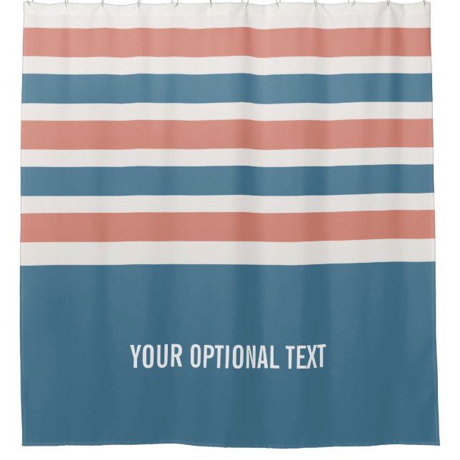 Stripes Pattern custom shower curtain (Front)