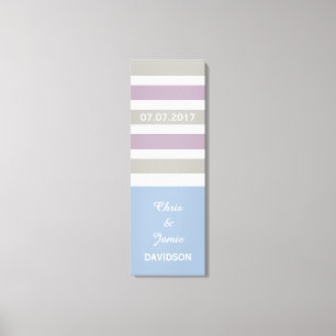 Stripes Pattern custom size & text wrapped canvas
