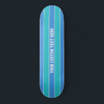 Stripes Pattern custom skateboards<br><div class="desc">Change the text field to what you want. You can also change the font and its size and colour by using the "Customize it" function,  as well as add more text fields if you wish. See my store for more items with,  and colour choices of,  this design.</div>