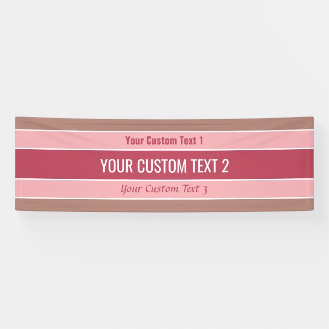 Stripes Pattern custom text banner (Horizontal)