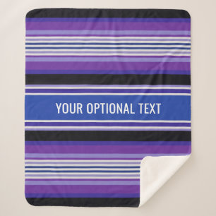 Stripes Pattern custom text fleece blankets