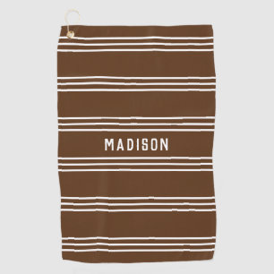 Stripes Pattern custom text golf towel