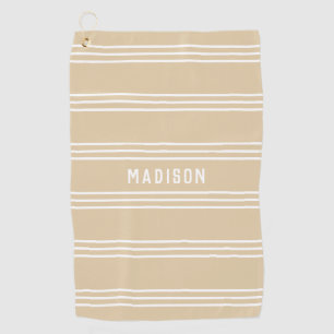 Stripes Pattern custom text golf towel
