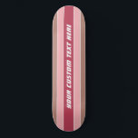 Stripes Pattern custom text skateboards<br><div class="desc">Change the text field to what you want. You can also change the font and its size and colour by using the "Customize it" function,  as well as add more text fields if you wish. See my store for more items with,  and colour choices of,  this design.</div>