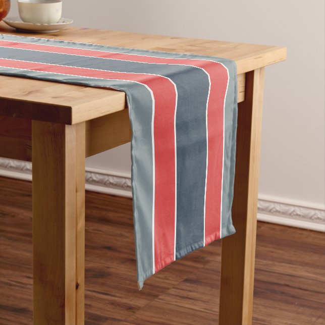 Stripes Pattern custom text table runner (In Situ)
