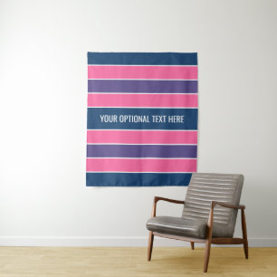 Stripes pattern custom text tapestries