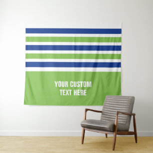 Stripes pattern custom text tapestries