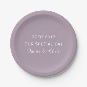 Stripes Pattern custom wedding paper plates
