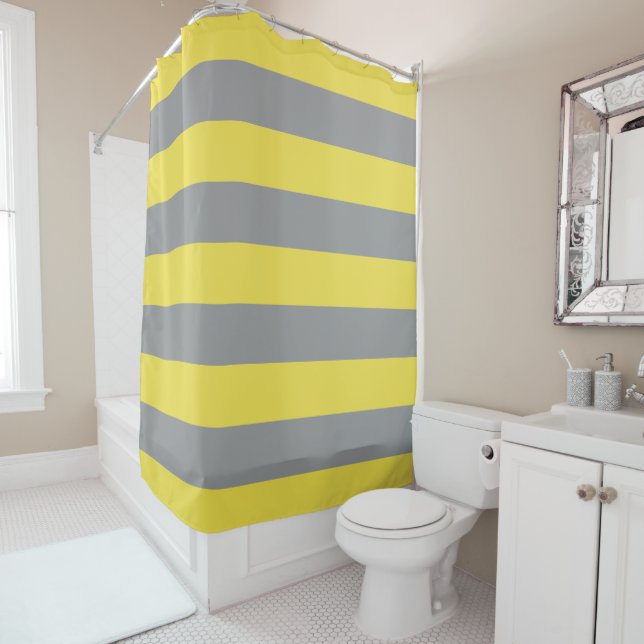 Stripes Pattern Grey and Yellow (In Situ)