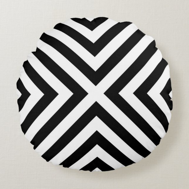 Stripes Pattern Round Pillow (Front)