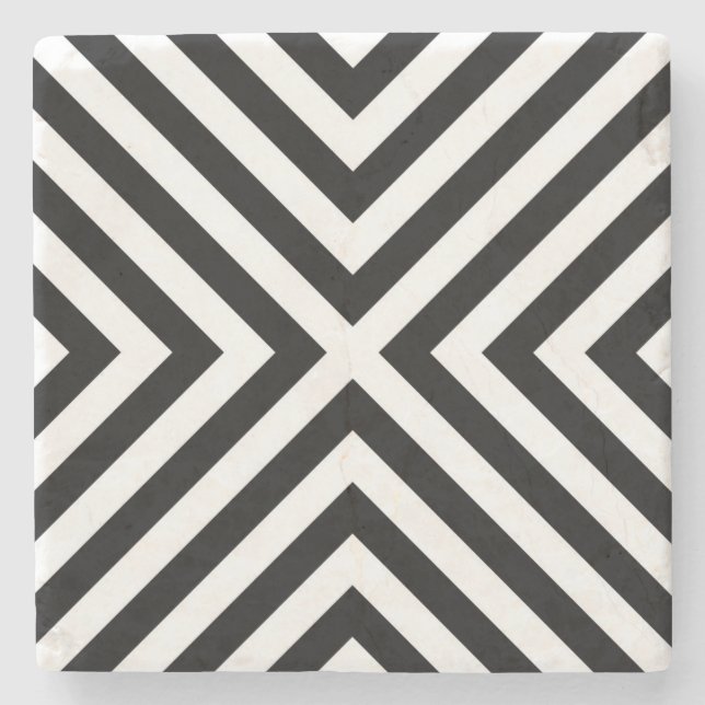 Stripes Pattern Stone Coaster (Front)