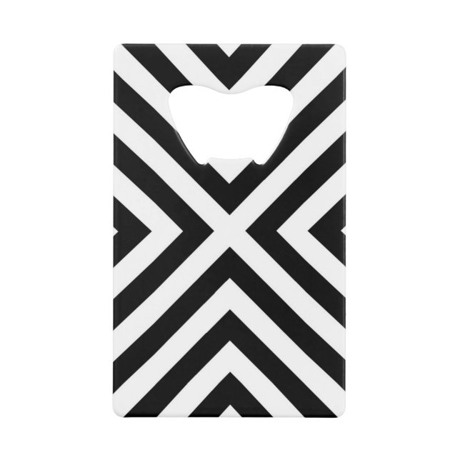 Stripes Pattern Wallet Bottle Opener (Front)