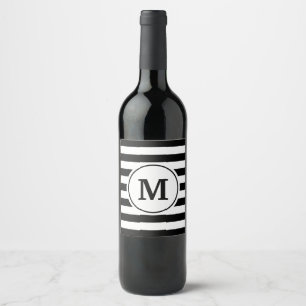 Stripes Pattern Wine Label