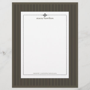 Stripes ~ pin strips + graphite background letterhead