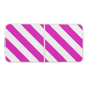 Stripes Pink Graphical Pattern Beer Pong Table