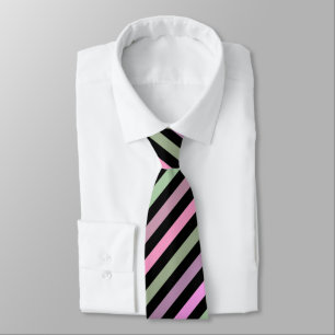 Stripes, pink, green neck tie