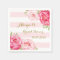 Stripes Pink Watercolor Bridal Shower Napkins