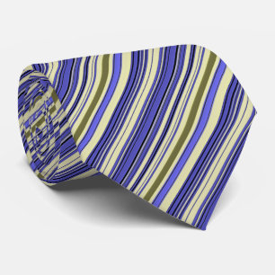 Stripes - Purple Blue Yellow Green Tie