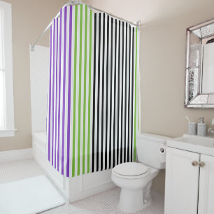 Stripes Purple Green Black
