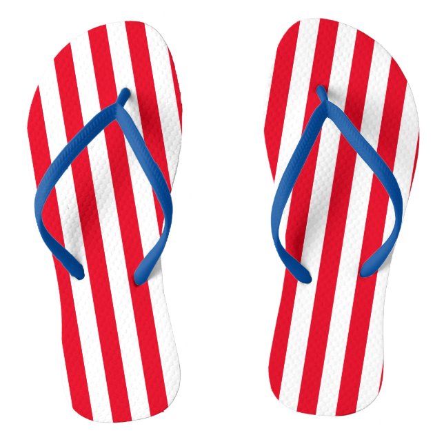 Stripes, Red, White, and Blue| DIY Colour Flip Flops (Footbed)