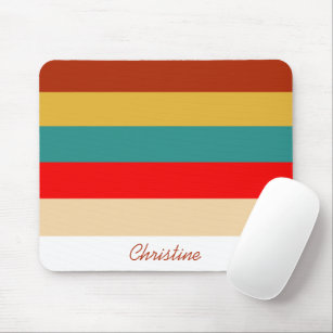 stripes retro multi-colour mouse pad