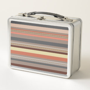 Stripes - Retro Tones Metal Lunch Box