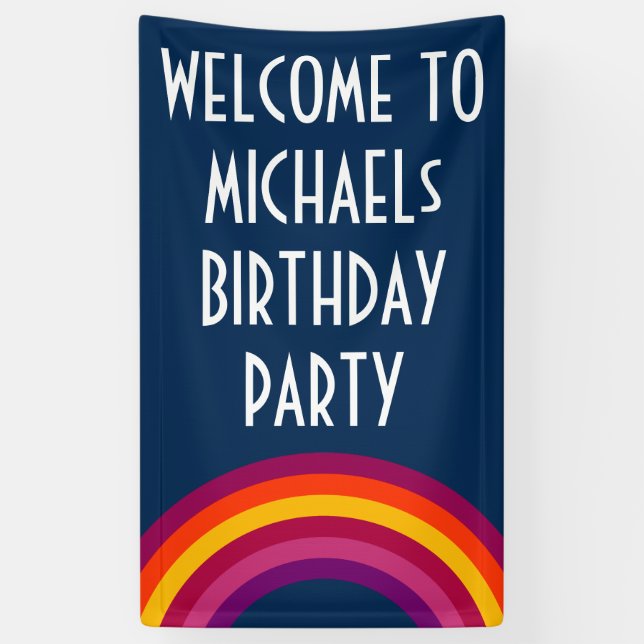Stripes Round Frame coloured 01 + your idea Banner (Vertical)