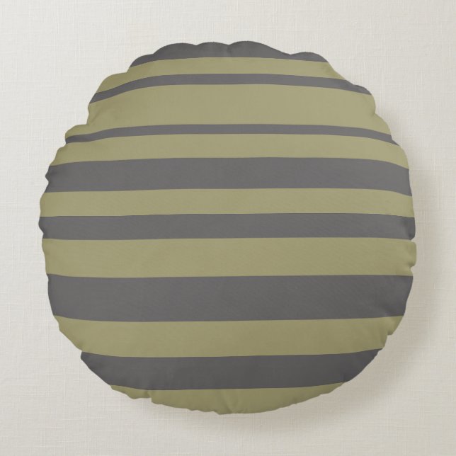 Stripes Round Pillow (Front)
