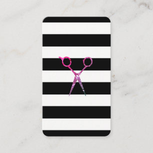 Stripes Scissors Appointment Card
