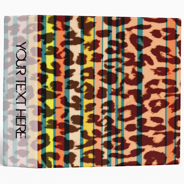 Stripes Seamless Leopard Print Skin Binder (Front/Spine)