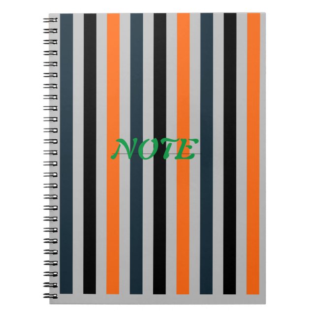  Stripes Spiral Photo Notebook (Front)