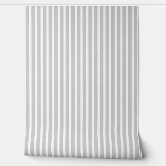 Stripes Taupe and White Wallpaper