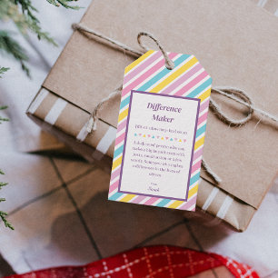 Stripes Teacher Mentor Appreciation Thank You Gift Tags