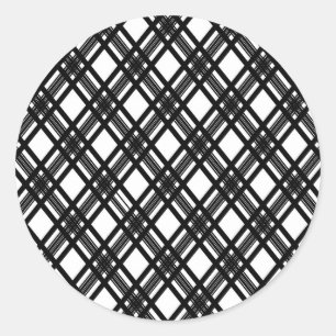 Stripes Texture Classic Round Sticker