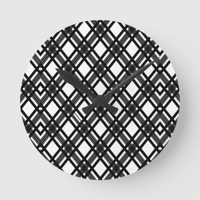 Stripes Texture Round Clock (Front)