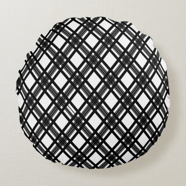 Stripes Texture Round Pillow (Front)